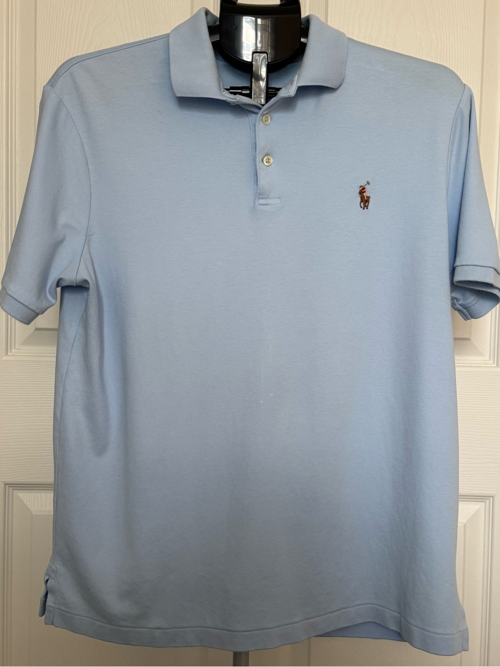 Ralph Lauren Light Blue Short Sleeve Polo with Embroidered Pony